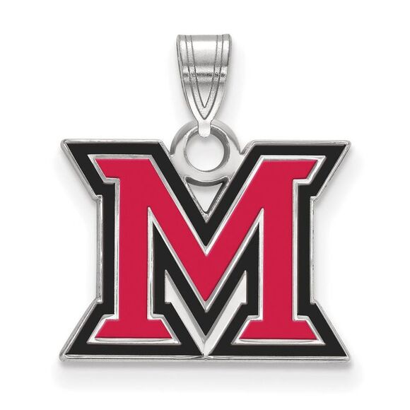 Sterling Silver Miami U Small Enamel Pendant - Picture 1 of 3